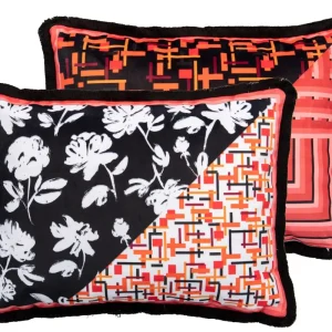 Cojin Classic Geometria / Flores Velvet 60x13x45cm