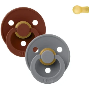 PACK 2 CHUPETES BIBS ·ROUND RUST/SMOKE·